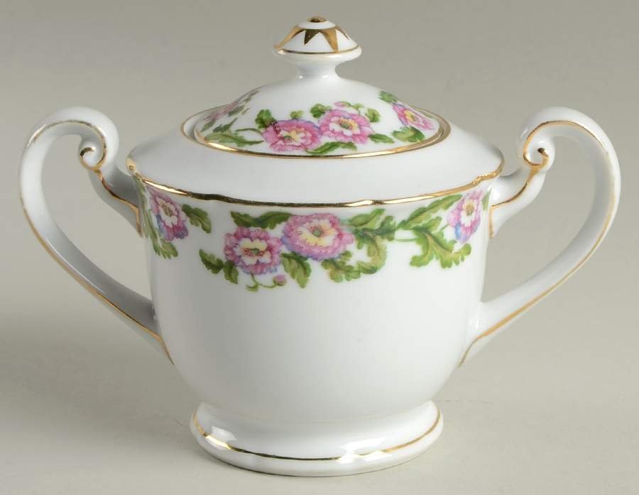 Gloria Sugar Bowl & Lid by TTK (Japan)-1