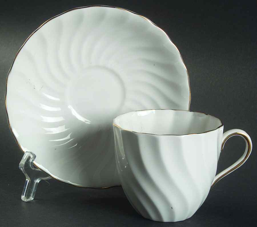 Era Flat Cup & Saucer Set by Tuscan - Royal Tuscan-1