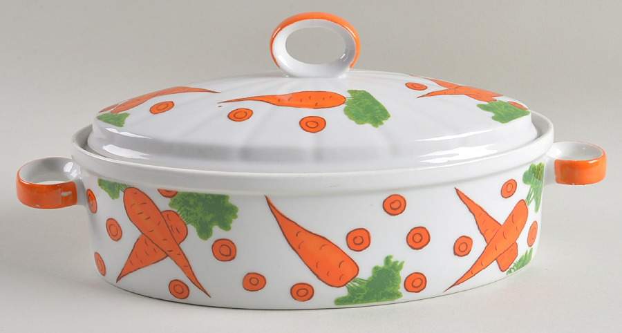 Vegetable Polka Dot 1.5 Quart Oval Covered Casserole by Taste Setter-1