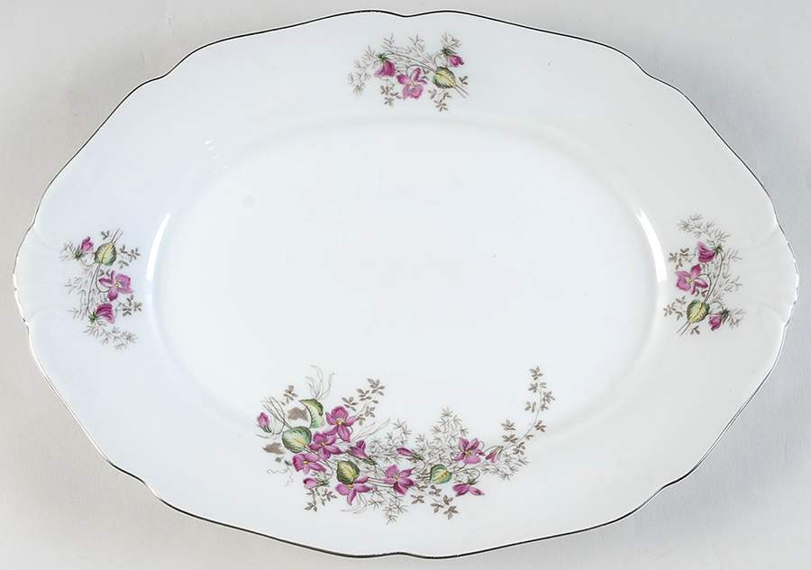 Violet Fantasy 14" Oval Serving Platter by Toscport-1