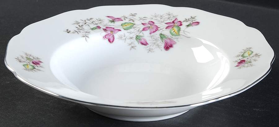Violet Fantasy Rim Soup Bowl by Toscport-1