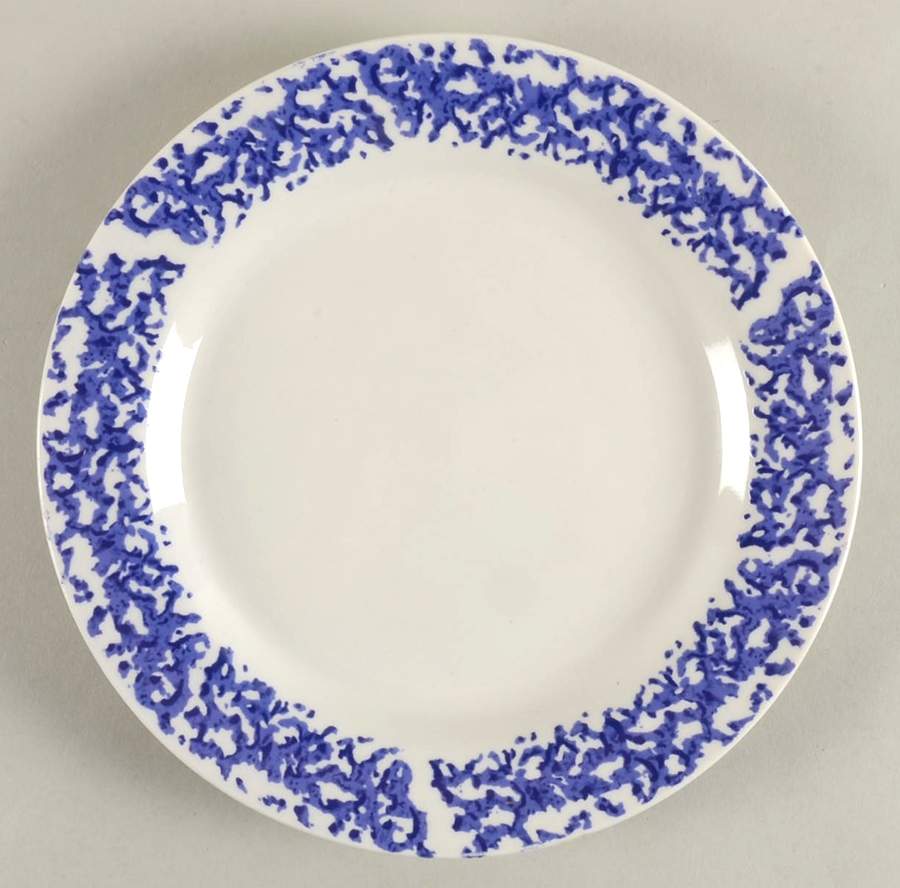 Sponge Blue Salad Plate by Tabletops Unlimited-1