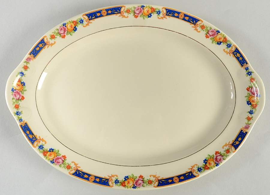 1294 13" Oval Serving Platter by Taylor, Smith & Taylor (Ts&T)-1