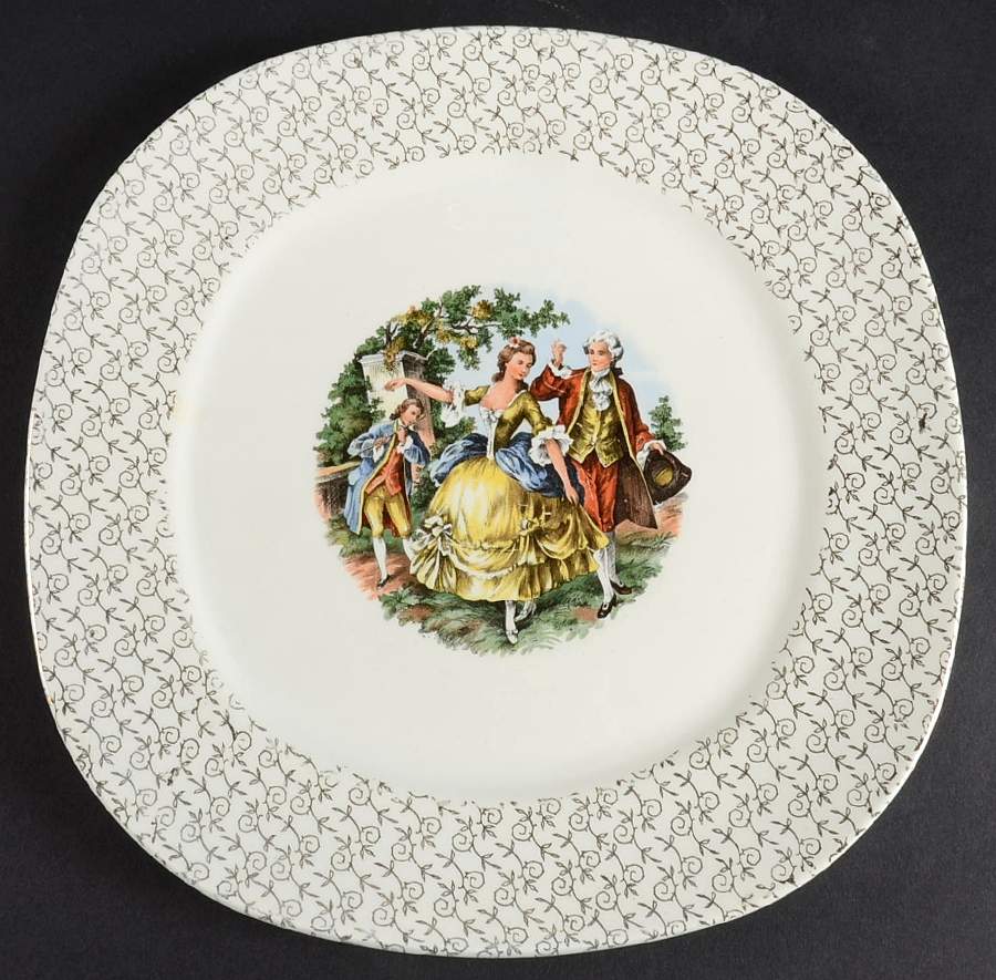 2163 1-2 Dinner Plate by Taylor, Smith & Taylor (Ts&T)-1