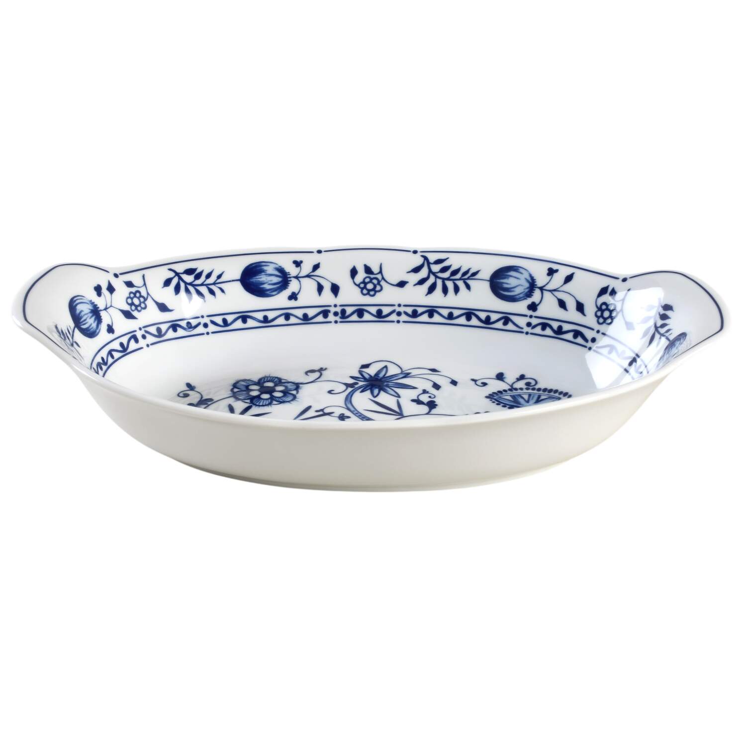 Zwiebelmuster 11" Oval Vegetable Bowl by Triptis-1
