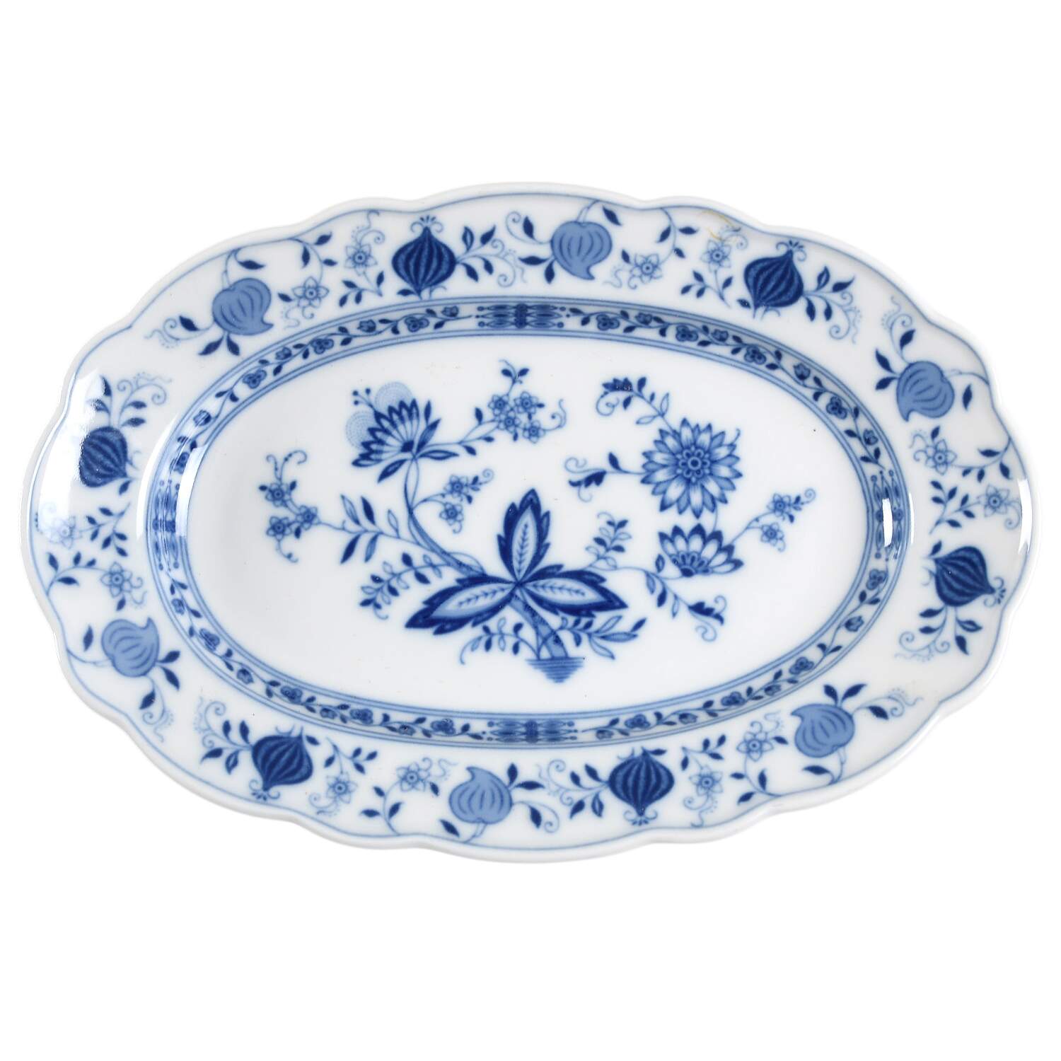 Blue Onion 11" Oval Serving Platter by Tirschenreuth-1