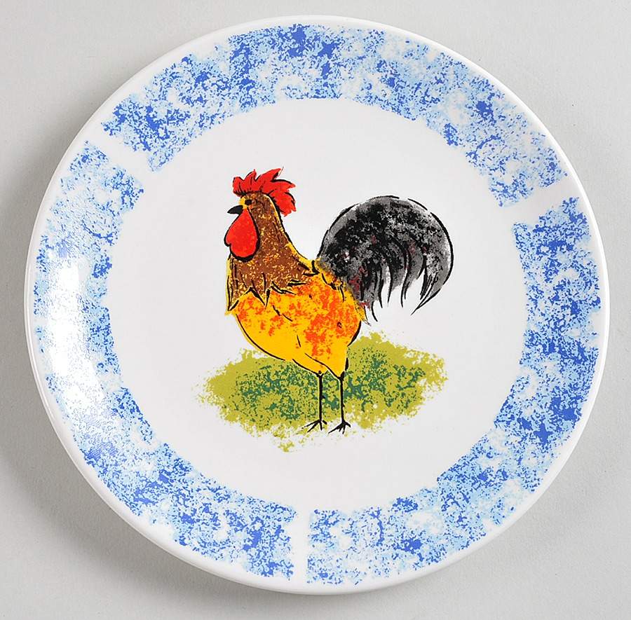 Country Barn Rooster Salad Plate by Tabletops Unlimited-1