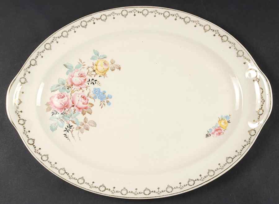 1931 15" Oval Serving Platter by Taylor, Smith & Taylor (Ts&T)-1