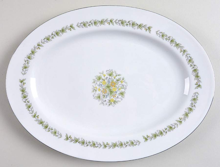 Justine 12" Oval Serving Platter by Towne House-1