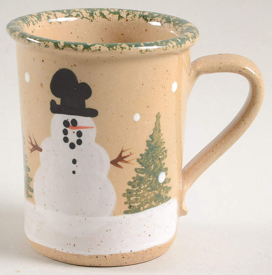 Traditional Snowman (Made in Mold) Mini Mug by Three Rivers-1