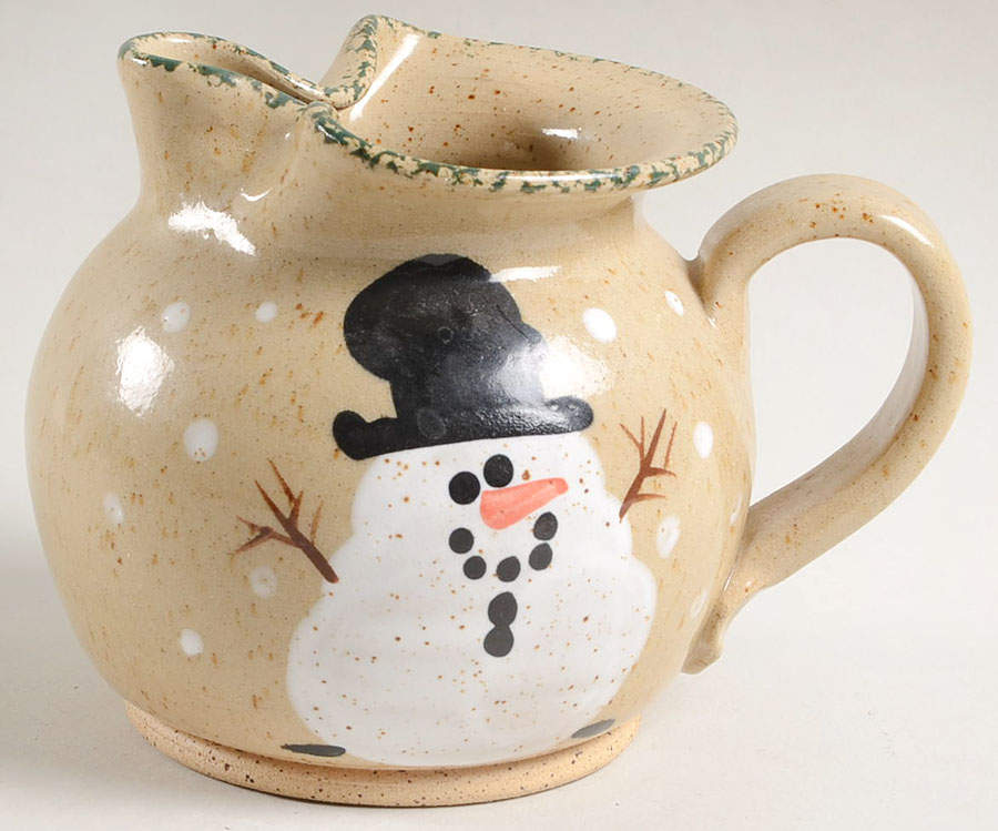 Traditional Snowman (Made in Mold) Creamer by Three Rivers-1