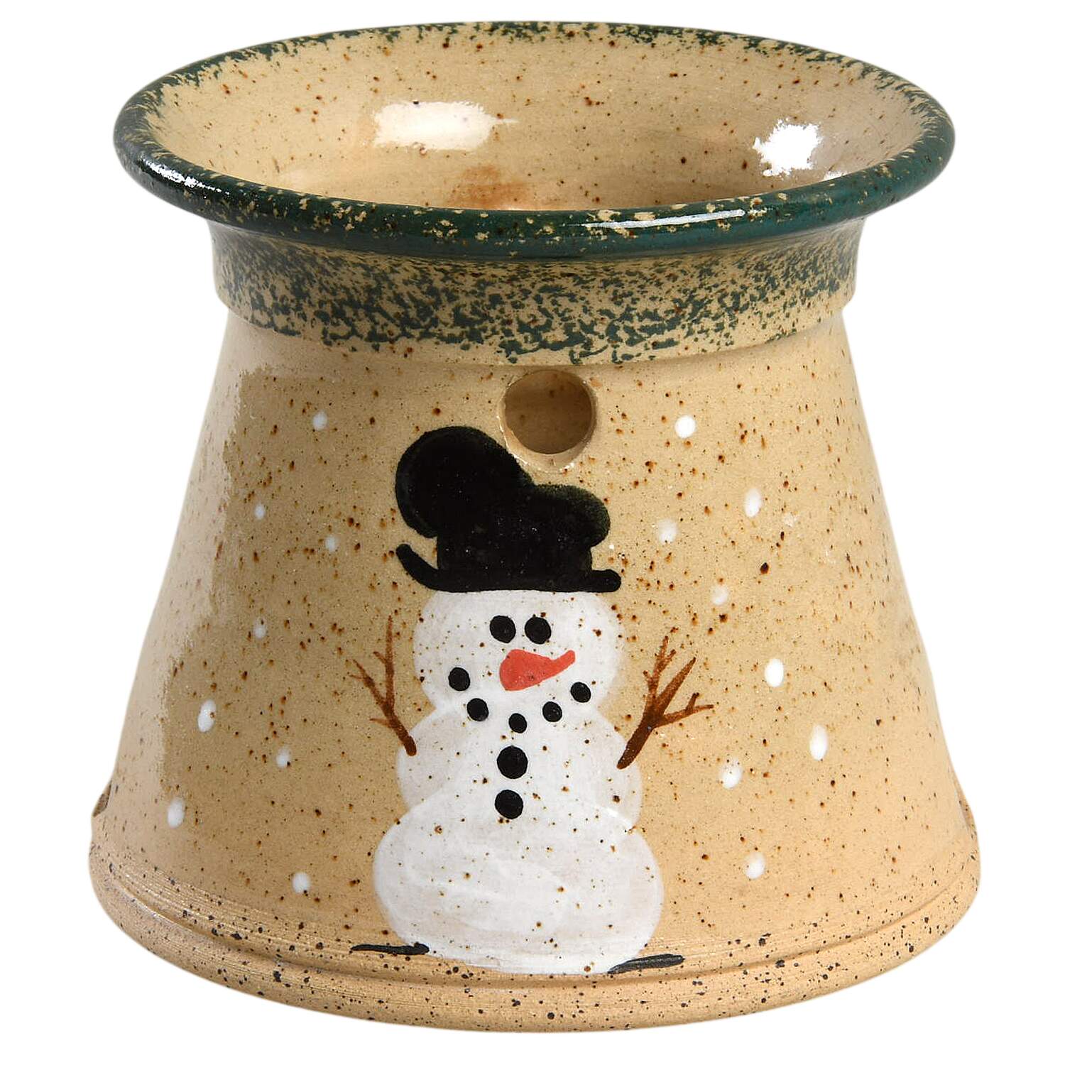 Traditional Snowman (Made in Mold) Potpourri Simmerer, No Lid by Three Rivers-1
