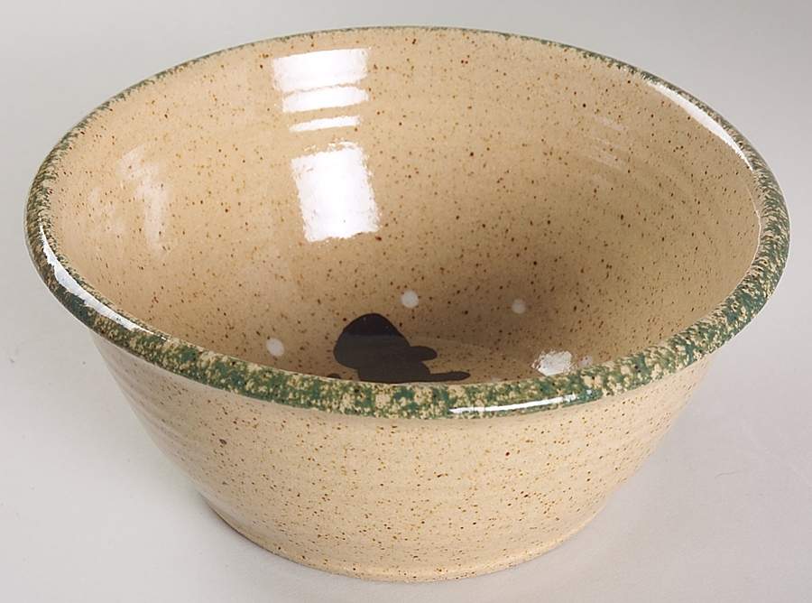 Traditional Snowman (Made in Mold) 7" Round Vegetable Bowl by Three Rivers-1