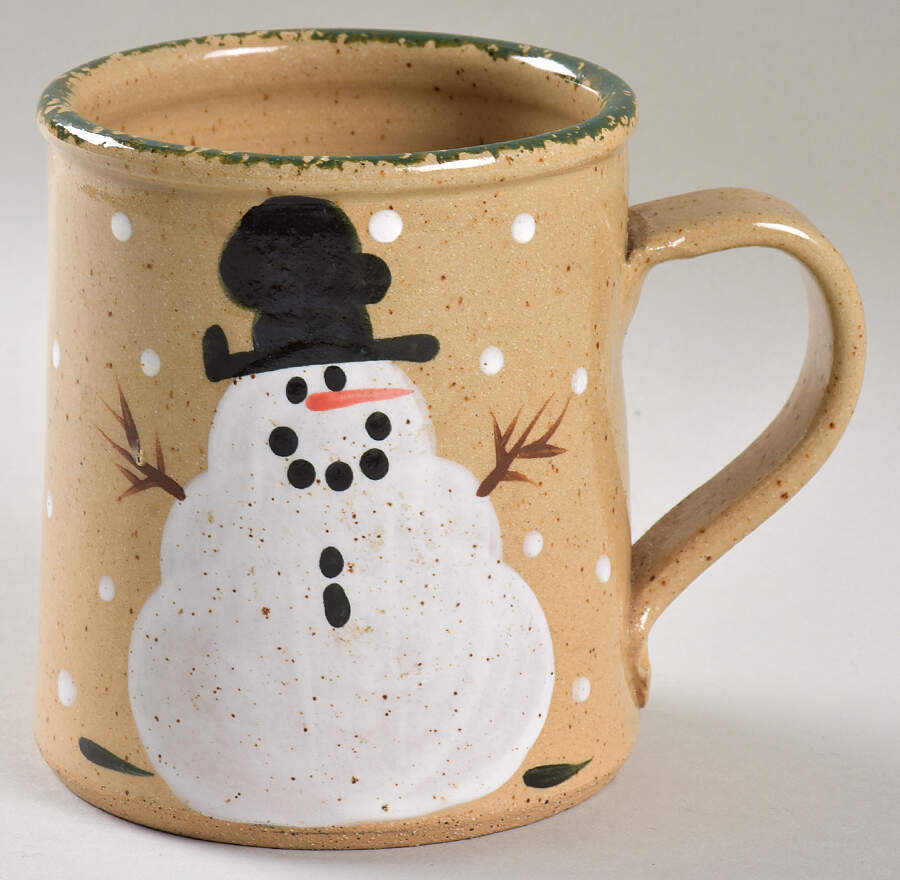 Snowman & Pines (Made in Mold) Mug by Three Rivers-1