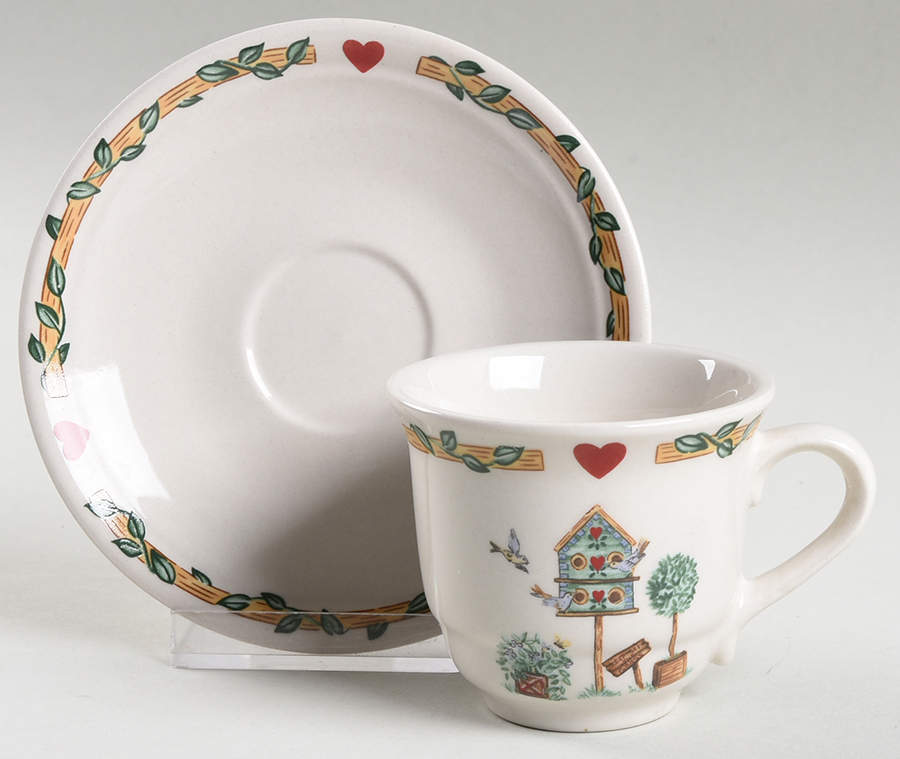 Birdhouse Flat Demitasse Cup & Saucer Set by Thomson-1