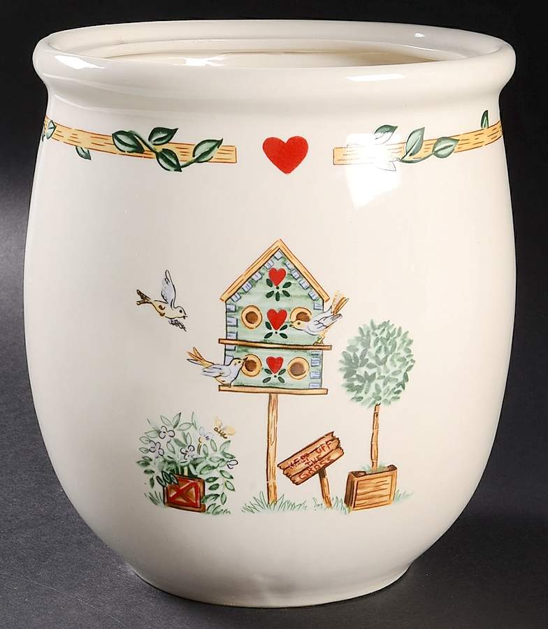 Birdhouse Large Canister No Lid by Thomson-1