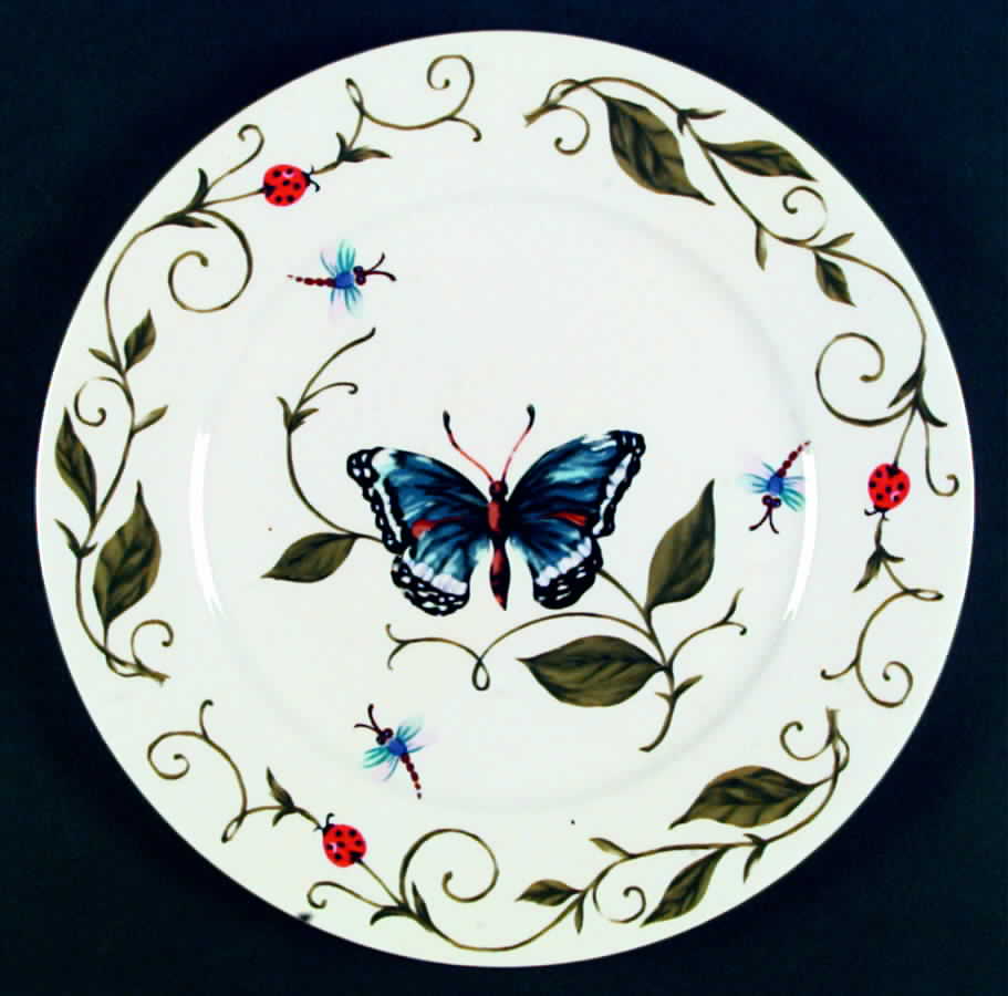 Butterfly Dinner Plate by Tabletops Unlimited-1