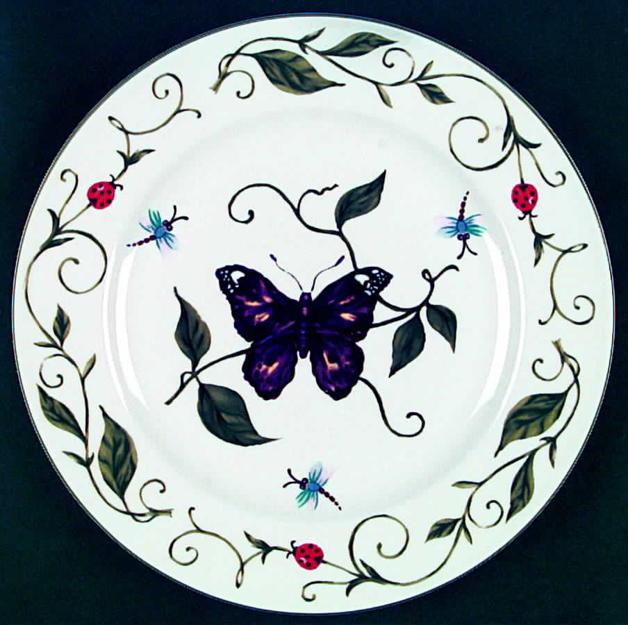 Butterfly Dinner Plate by Tabletops Unlimited-1