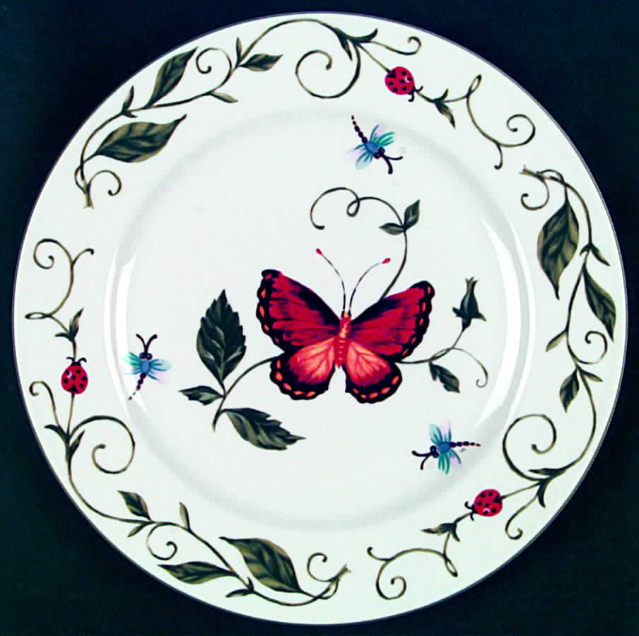 Butterfly Dinner Plate by Tabletops Unlimited-1
