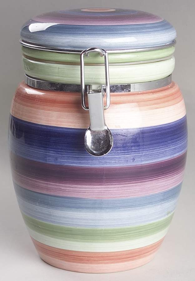Rotunda Large Canister with Hinged Lid by Tabletops Unlimited-1