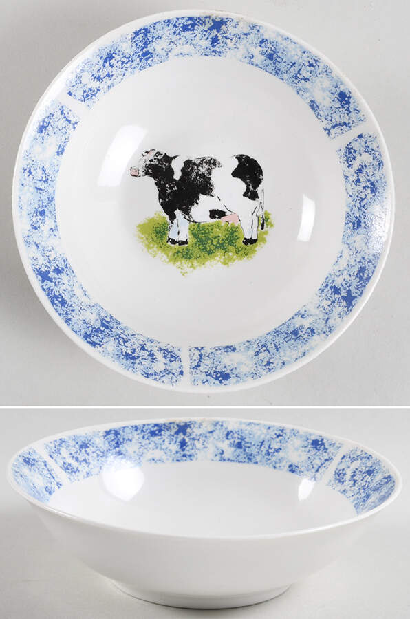 Country Barn Cow Coupe Cereal Bowl by Tabletops Unlimited-1