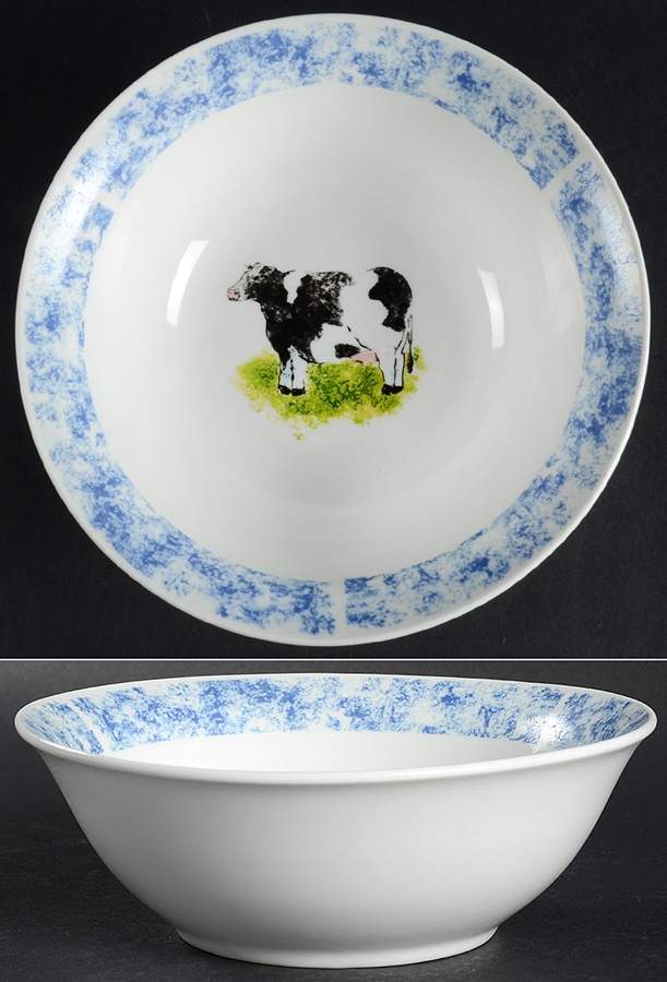 Country Barn Cow Coupe Cereal Bowl by Tabletops Unlimited-1