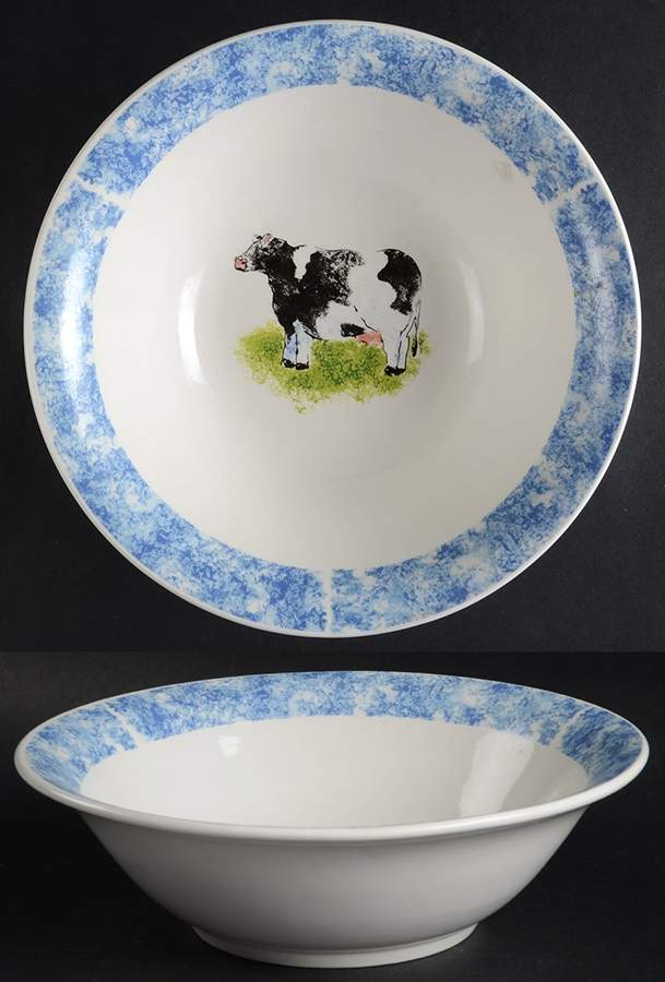 Country Barn Cow 9" Round Vegetable Bowl by Tabletops Unlimited-1