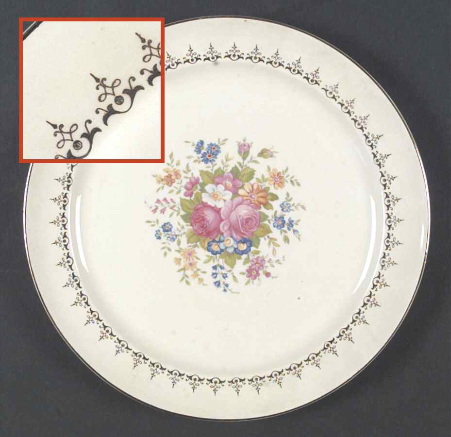 TST447 Dinner Plate by Taylor, Smith & Taylor (Ts&T)-1