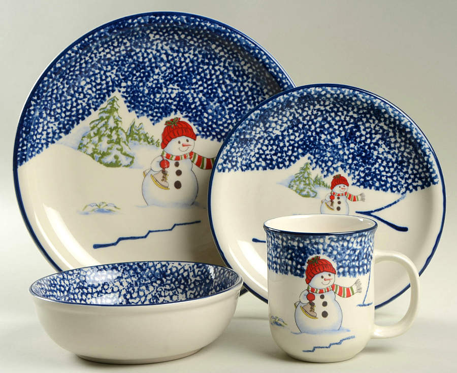 Snowman 4 Piece Place Setting by Thomson-1