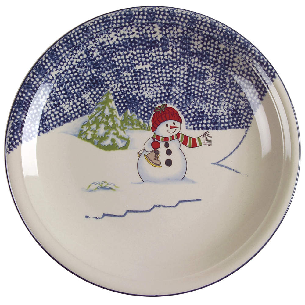 Snowman 12" Chop Plate (Round Platter) by Thomson-1