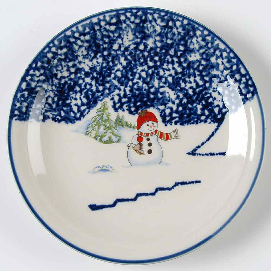 Snowman Bread & Butter Plate by Thomson-1