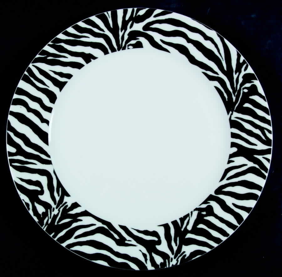 Zebra Dinner Plate by Tienshan-1