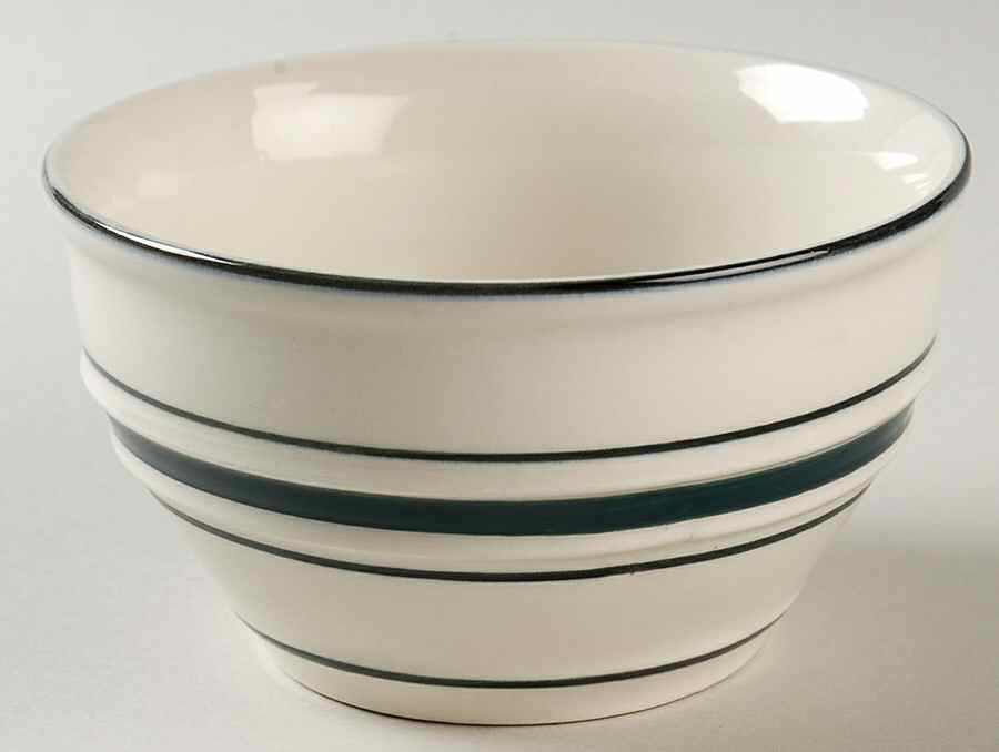Green Crock (Black Edge) Fruit/Dessert (Sauce) Bowl by Tienshan-1
