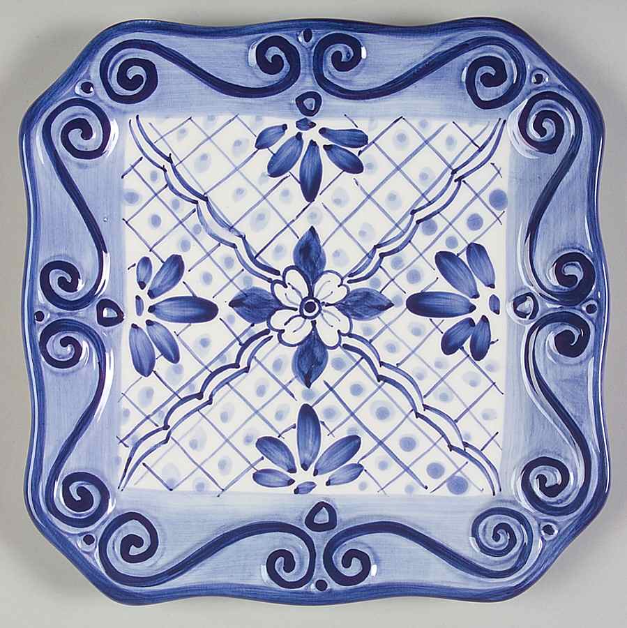 Lisbon (Square) Dessert/Pie Plate by Tabletops Unlimited-1