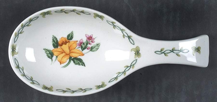 Floral Garden Spoon Rest/Holder (Holds 1 Spoon) by Thomson-1