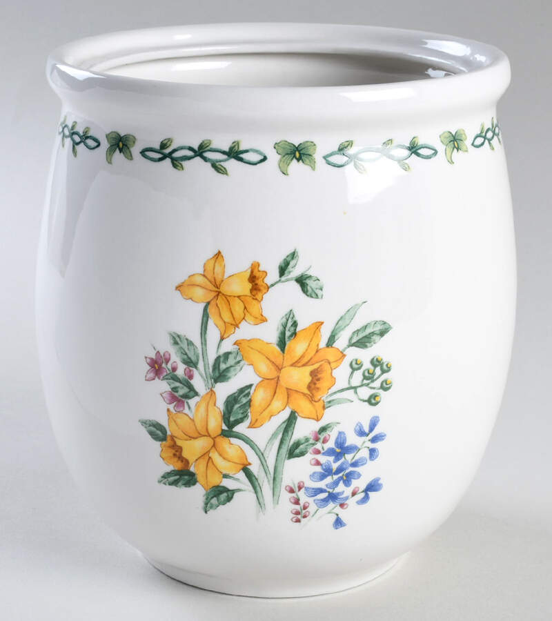Floral Garden Large Canister No Lid by Thomson-1