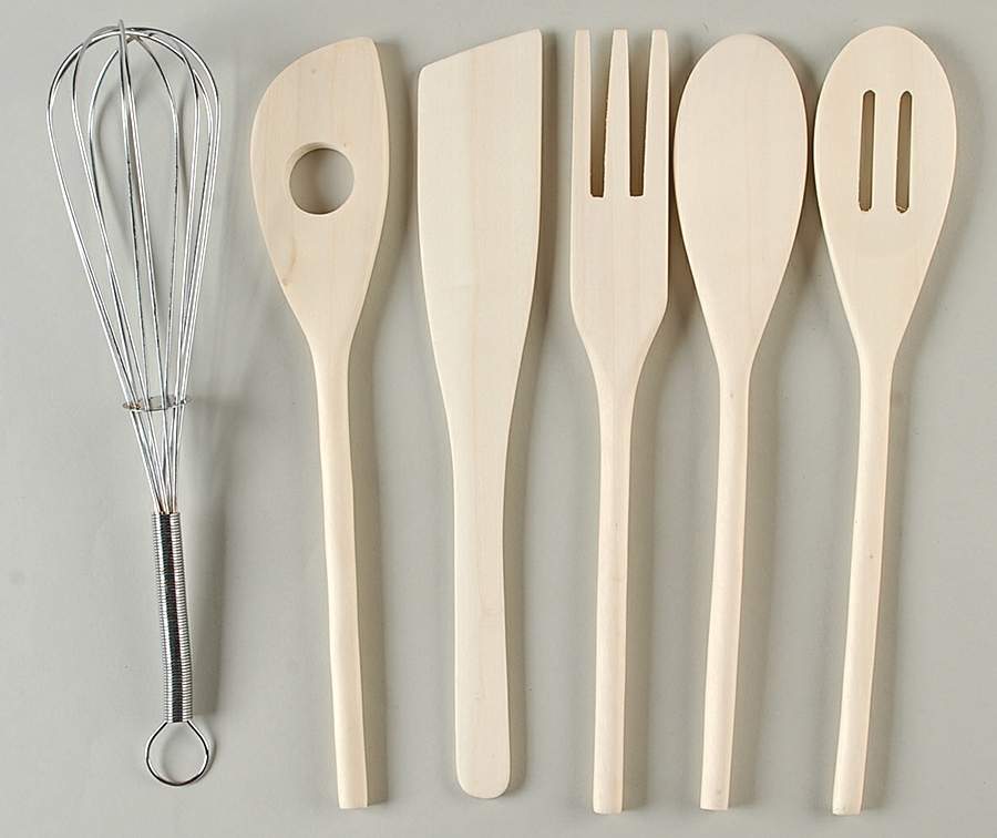 Floral Garden Wood/Metal/Plastic Utensil Set by Thomson-1