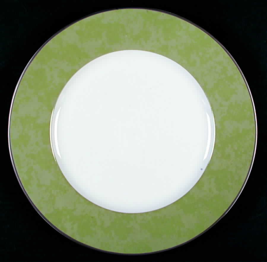 Faux Pas Sage Green (Gray Trim) Dinner Plate by Thun-1