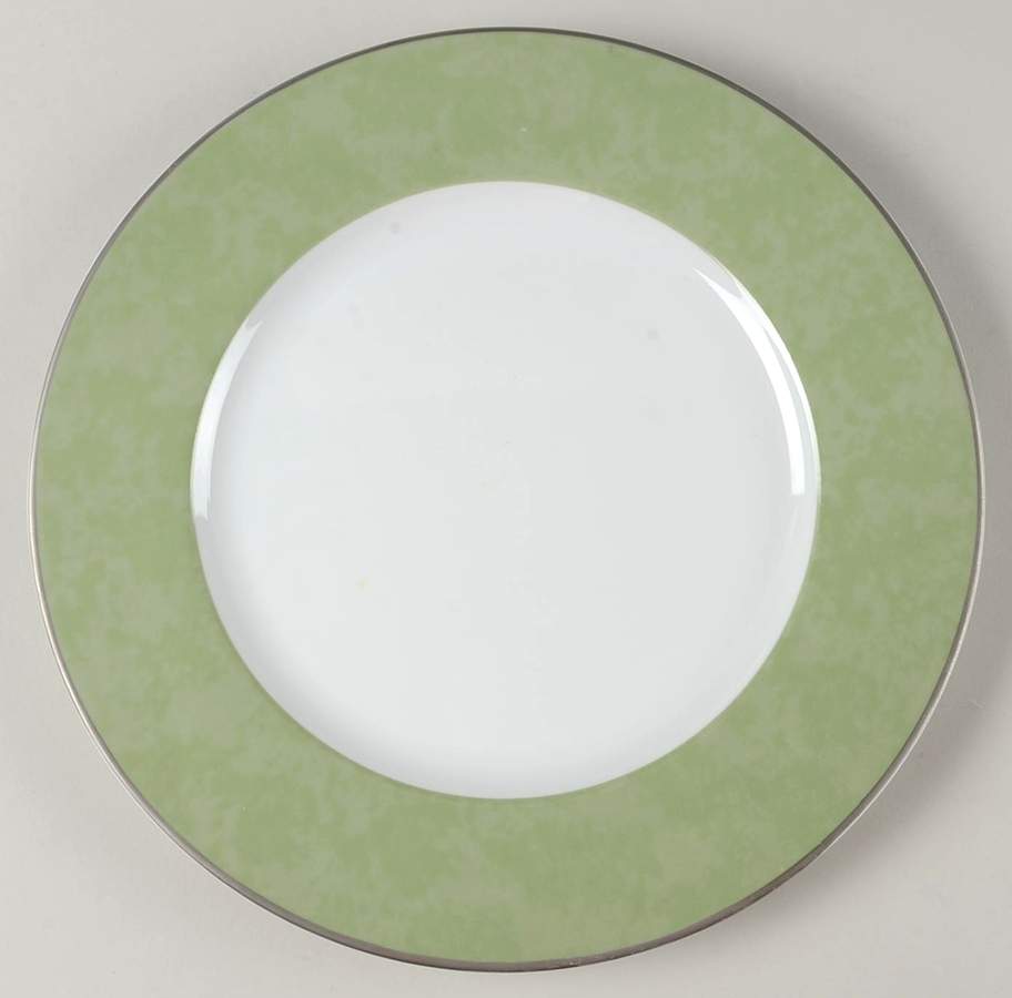 Faux Pas Sage Green (Gray Trim) Service Plate (Charger) by Thun-1