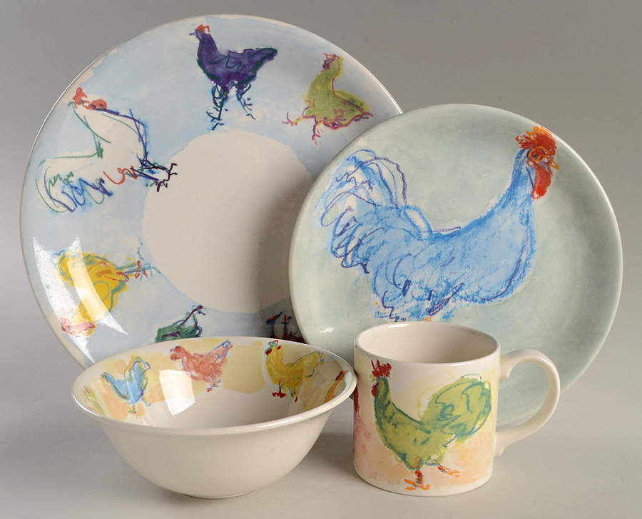 Rooster 4 Piece Place Setting by Tiffany-1