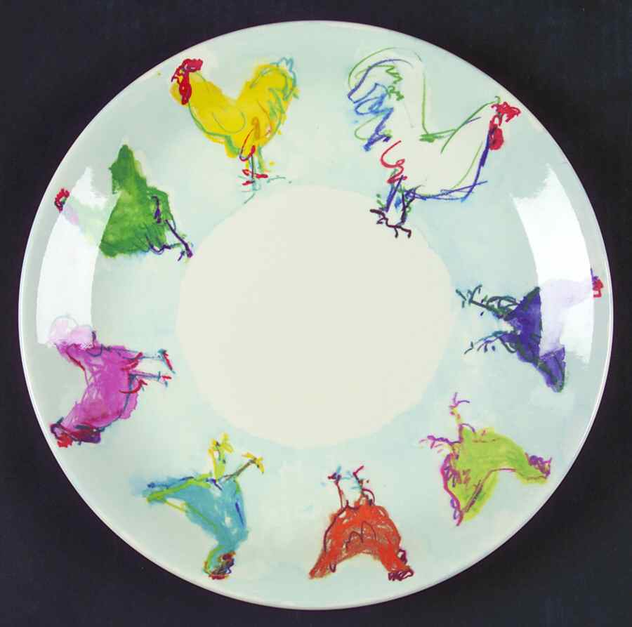 Rooster Dinner Plate by Tiffany-1