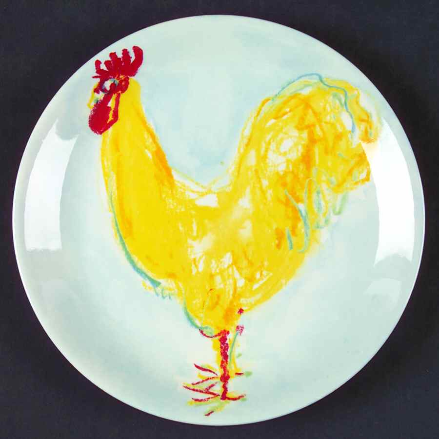 Rooster Salad Plate by Tiffany-1