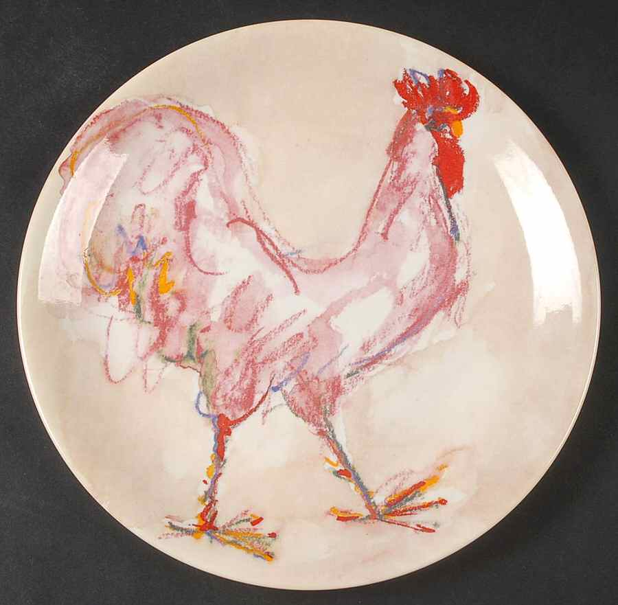 Rooster Salad Plate by Tiffany-1