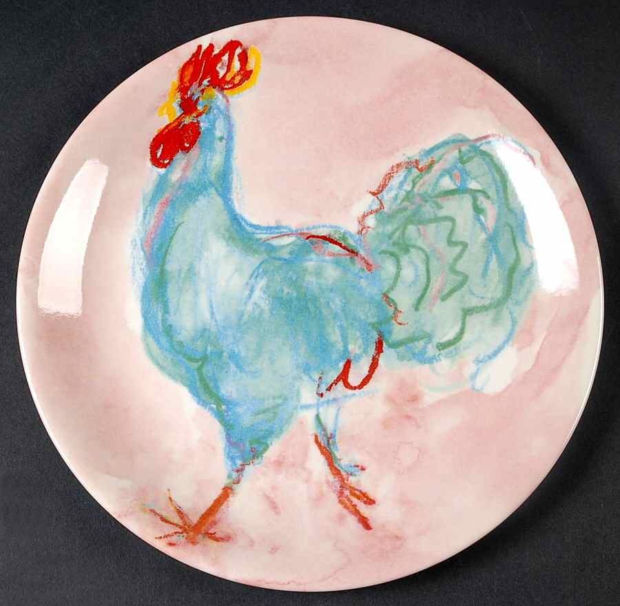 Rooster Salad Plate by Tiffany-1