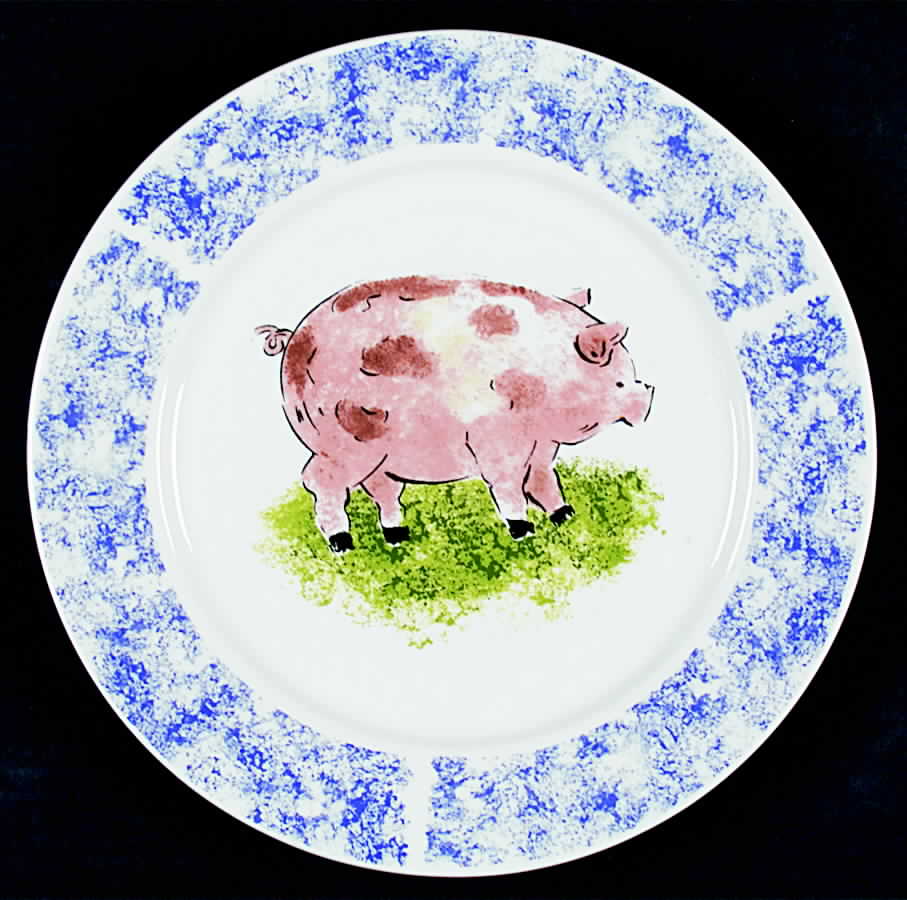 Country Barn Pig Dinner Plate by Tabletops Unlimited-1