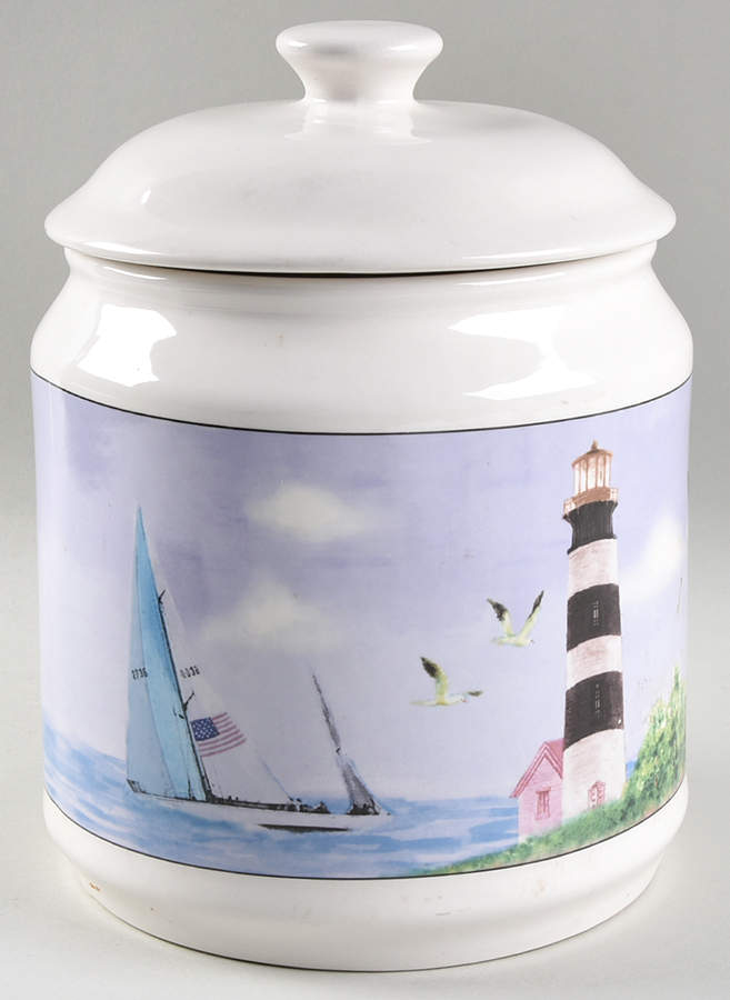 Lighthouse Extra Large Canister & Lid by Thomson-1