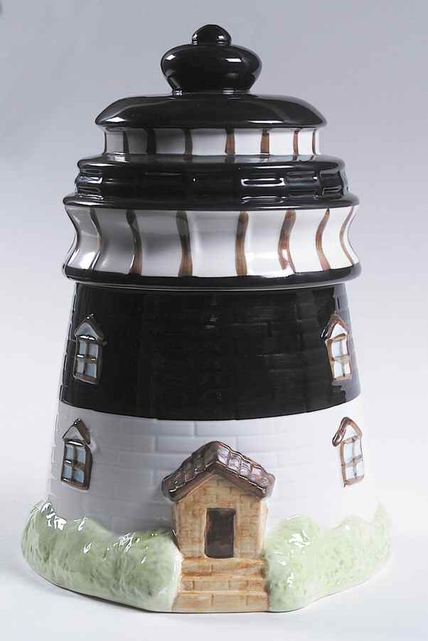 Lighthouse Figural Cookie Jar & Lid by Thomson-1