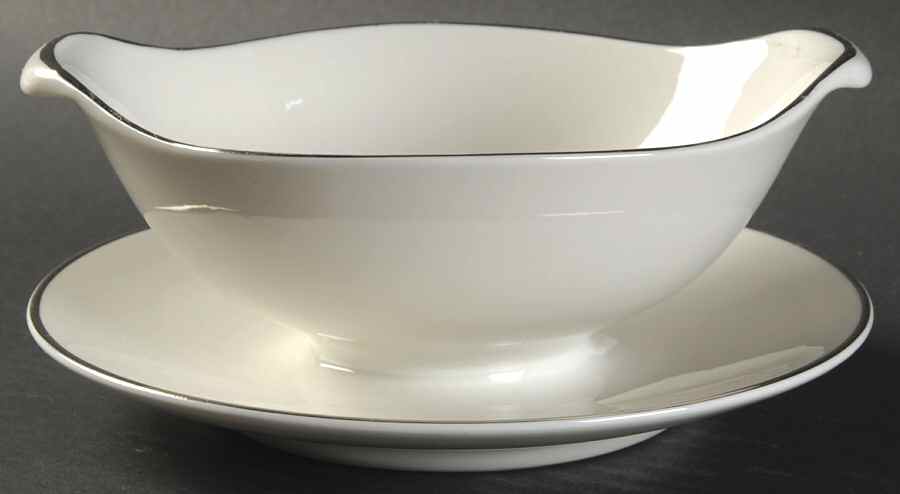 Wedding Band Gravy Boat with Attached Underplate by Towne-1