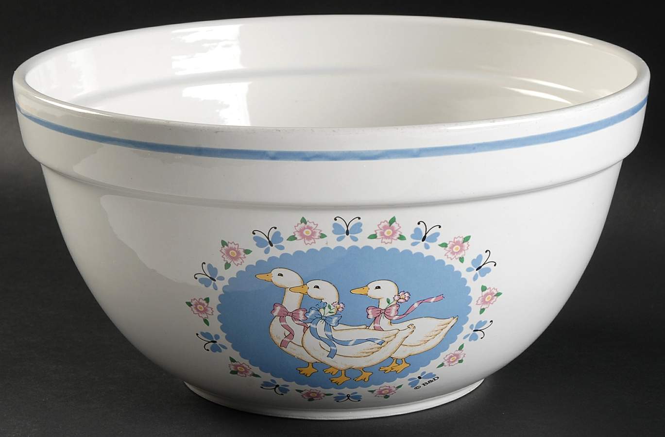 Ribbon Geese 10" Mixing Bowl by Treasure Craft-1