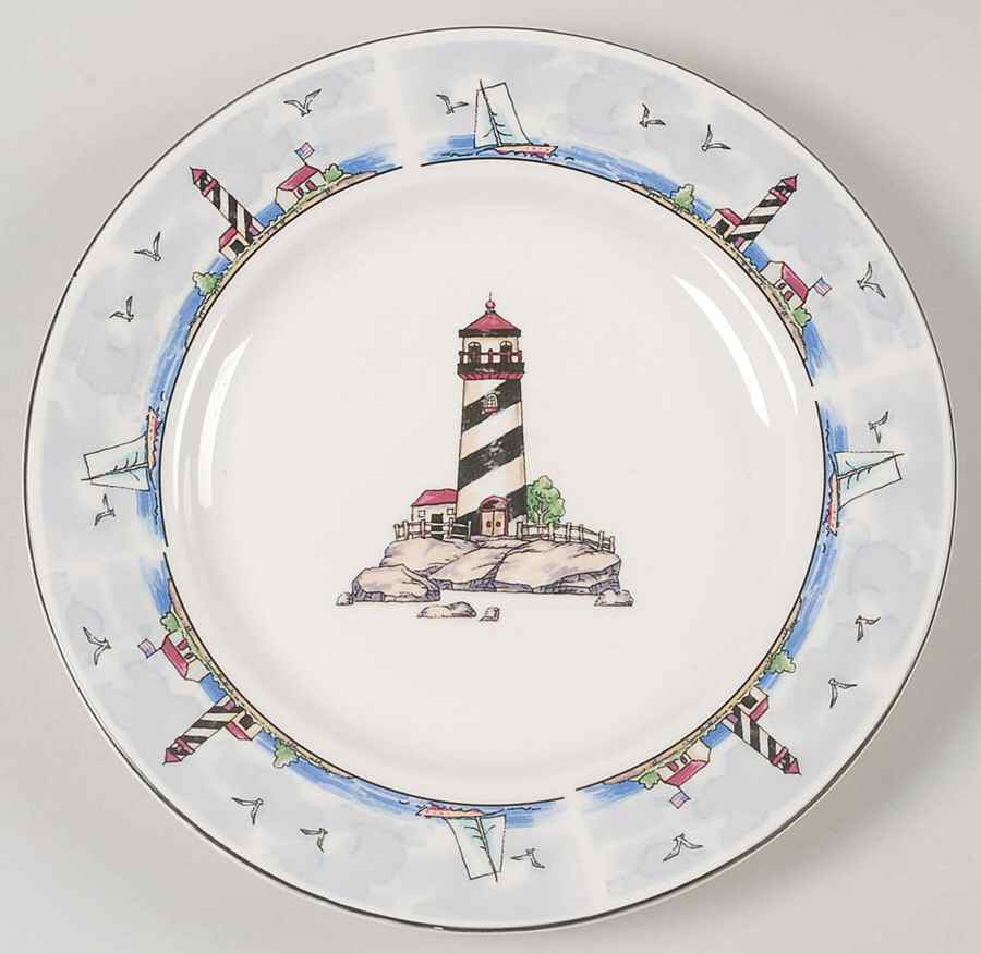 Coastal Lighthouse Dinner Plate by Totally Today-1